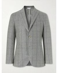 Boglioli - Prince Of Wales Checked Silk Blazer - Lyst