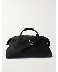 Bennett Winch - Weekender Leather-Trimmed Cotton-Canvas Holdall - Lyst