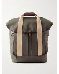 Bleu De Chauffe - Chiloé Leather-Trimmed Waxed Cotton-Canvas Backpack - Lyst