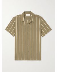 MR P. - Michael Camp-collar Striped Lyocell Shirt - Lyst