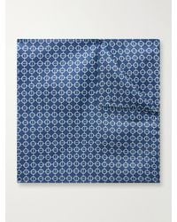 De Petrillo - Printed Silk-Twill Pocket Square - Lyst