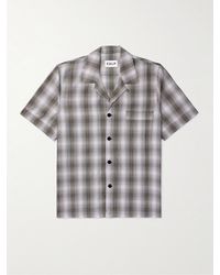 CDLP - Convertible-collar Checked Tm Lyocell Poplin Pyjama Shirt - Lyst