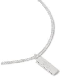 Gucci - Logo-engraved Sterling Silver Pendant Necklace - Lyst