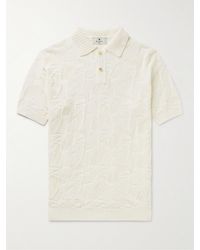 Etro - Cotton-jacquard Polo Shirt - Lyst