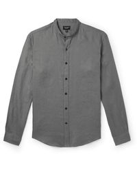 Club Monaco - Grandad-collar Linen Shirt - Lyst