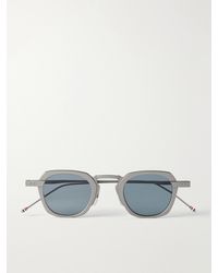 Thom Browne - Square-Frame-Tone Titanium Sunglasses - Lyst
