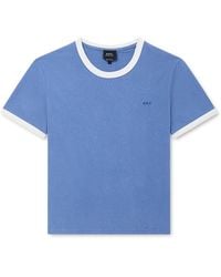 A.P.C. - Logo-Embroidered Cotton-Jersey T-Shirt - Lyst
