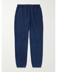 Blue Blue Japan - Pantaloni sportivi a gamba affusolata in jersey di cotone tinti indaco - Lyst