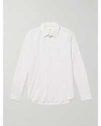 Folk - Checked Cotton-Blend Seersucker Shirt - Lyst