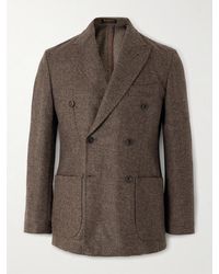 Rubinacci - Double-Breasted Wool-Flannel Blazer - Lyst