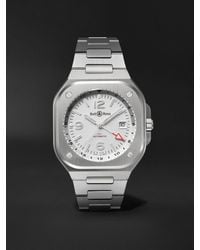 Bell & Ross - Br 05 Gmt Automatic 41Mm Stainless Steel Watch, Ref. No. Br05G-Si-St/Sst - Lyst