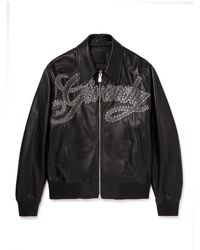 Givenchy - Logo-embellished Studded Leather Jacket - Lyst