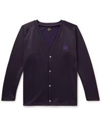 Needles - Logo-embroidered Tech-jersey Cardigan - Lyst