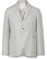 Agnona - Linen-twill Suit Jacket - Lyst