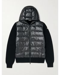 Moncler - Quilted Shell-Panelled Virgin Wool And Cashmere-Blend Down Jacket - Lyst