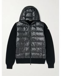 Moncler - Quilted Shell-Panelled Virgin Wool And Cashmere-Blend Down Jacket - Lyst