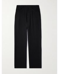 Balenciaga - Pantaloni a gamba dritta in popeline di lyocell - Lyst