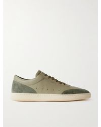 Officine Creative - Kris Lux Aero Suede-panelled Leather Sneakers - Lyst