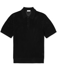 Dries Van Noten - Pointelle-knit Polo Shirt - Lyst