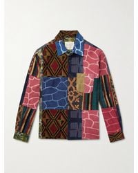 Kardo - Luis Printed Patchwork Cotton Shirt - Lyst