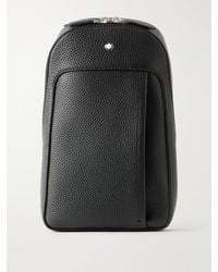 Montblanc - Companion Logo-Appliquéd Full-Grain Leather Messenger Bag - Lyst