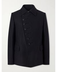 Dries Van Noten - Double-Breasted Wool-Blend Twill Blazer - Lyst