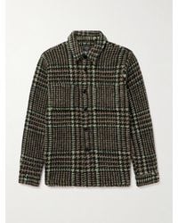 Portuguese Flannel - Earthy Checked Knitted Wool Overshirt - Lyst