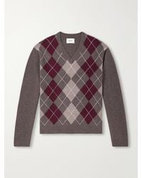 NN07 - Otto 60070 Argyle Wool Sweater - Lyst