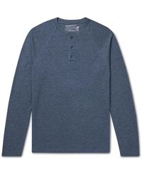 Faherty - Pima Cotton And Modal-blend Henley T-shirt - Lyst