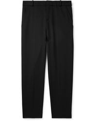 Balmain - Straight-Leg Cropped Wool-Twill Trousers - Lyst
