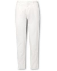 Zegna - Slim-fit Straight-leg Cotton-twill Trousers - Lyst
