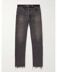 Fear Of God - Straight-Leg Logo-Appliquéd Distressed Jeans - Lyst