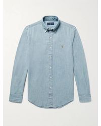 Polo Ralph Lauren - Slim-fit Washed Cotton-chambray Shirt - Lyst