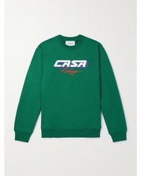 Casablancabrand - Felpa in jersey di cotone biologico con logo applicato Casa Racing 3D - Lyst