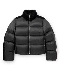 Rick Owens - Moncler Cyclopic Shearling-trimmed Quilted Shell Down Jacket - Lyst