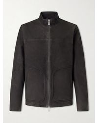 Eleventy - Suede Zip-up Jacket - Lyst