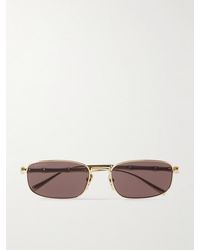 Gucci - Bamboo Rectangular-Frame-Tone Sunglasses - Lyst