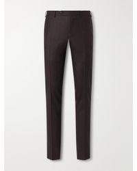 Canali - Slim-Fit Tapered Wool-Flannel Suit Trousers - Lyst