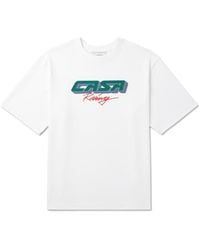 Casablancabrand - Casa Racing 3d Logo-appliquéd Cotton-jersey T-shirt - Lyst