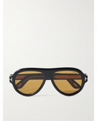 Tom Ford - Icon Pilot Aviator-Style Tortoiseshell Acetate Sunglasses - Lyst