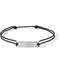 Le Gramme - Godron 5g Waxed-cord And Recycled Sterling Silver Bracelet - Lyst
