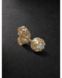 Jacquie Aiche - Sophia einzelner Ohrstecker aus 14 Karat Gold mit Diamant - Lyst