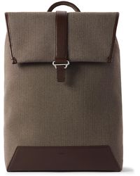 Dunhill - 1893 Leather-trimmed Canvas Backpack - Lyst