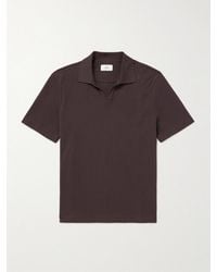 MR P. - Jonny Open-Collar Pointelle-Knit Cotton Polo Shirt - Lyst