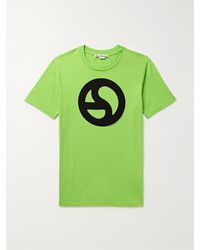 Acne Studios - Everest neonfarbenes T-Shirt aus Jersey aus einer Baumwoll-Lyocell-Mischung mit Logoprint - Lyst