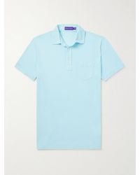 Ralph Lauren - Slim-fit Washed Cotton-piqué Polo Shirt - Lyst