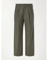 Aimé Leon Dore - Straight-Leg Pleated Cotton Trousers - Lyst