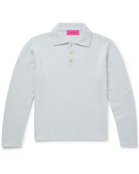 The Elder Statesman - Brushed-Cashmere Polo Shirt - Lyst