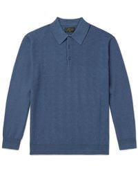 Beams Plus - Ramie And Cotton-blend Polo Shirt - Lyst