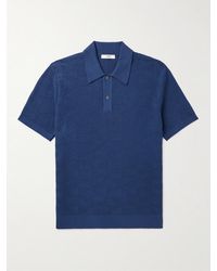 MR P. - Jacquard-Knit Cotton Polo Shirt - Lyst